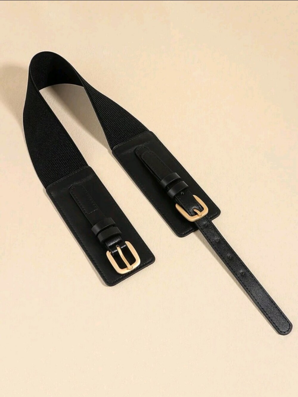 Stretch Buckle Belt in Black Like New
